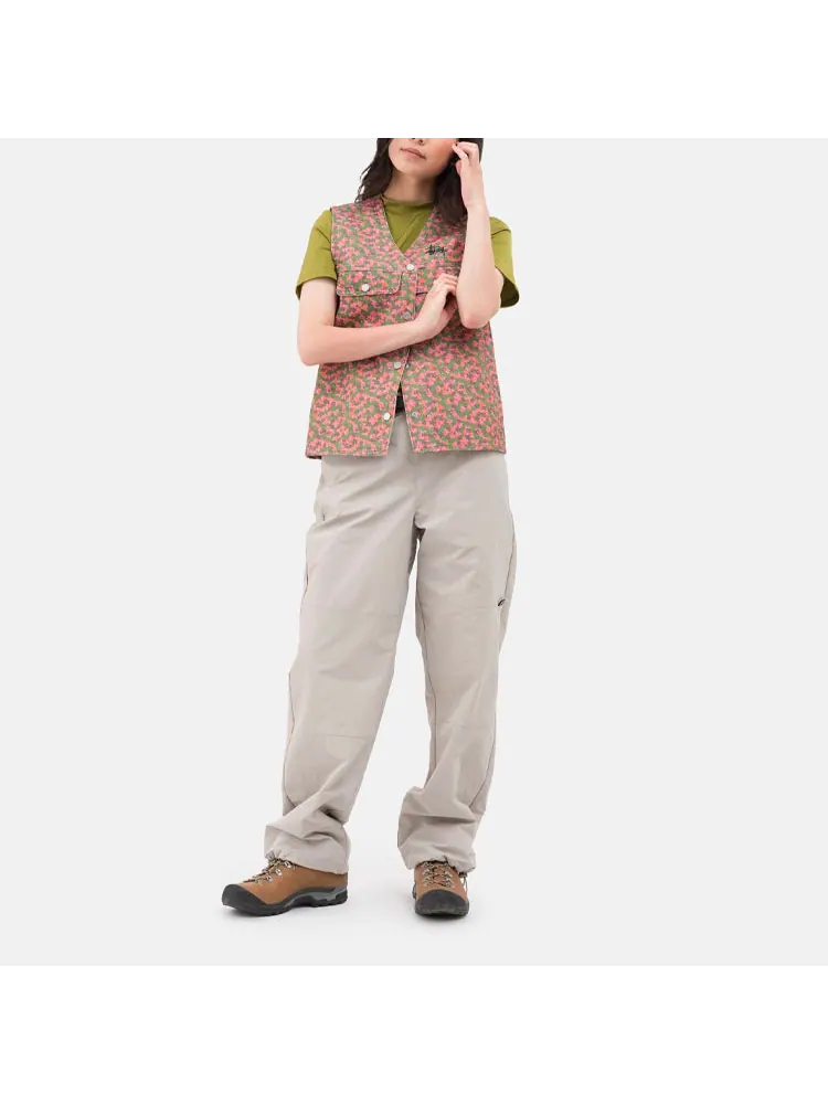 (WMNS) Жилет Stussy Sycamore Canvas Vest 'Flower' — изображение 3 из 3, красный/зеленый