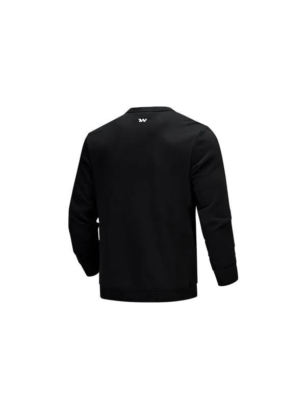Толстовка rival fleece 2.0 crew pullover 'black' Under Armour — изображение 2 из 4, черный/белый