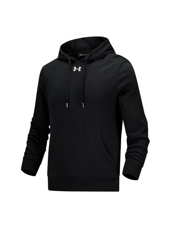 Толстовка hustle fleece hoodie 'black' Under Armour — изображение 1 из 4, черный