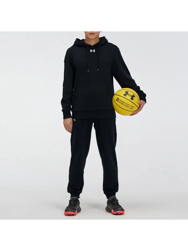 Толстовка hustle fleece hoodie 'black' Under Armour — изображение 3 из 4, черный