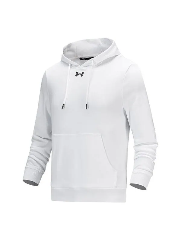 Толстовка hustle fleece hoodie 'white' Under Armour — изображение 1 из 2, белый