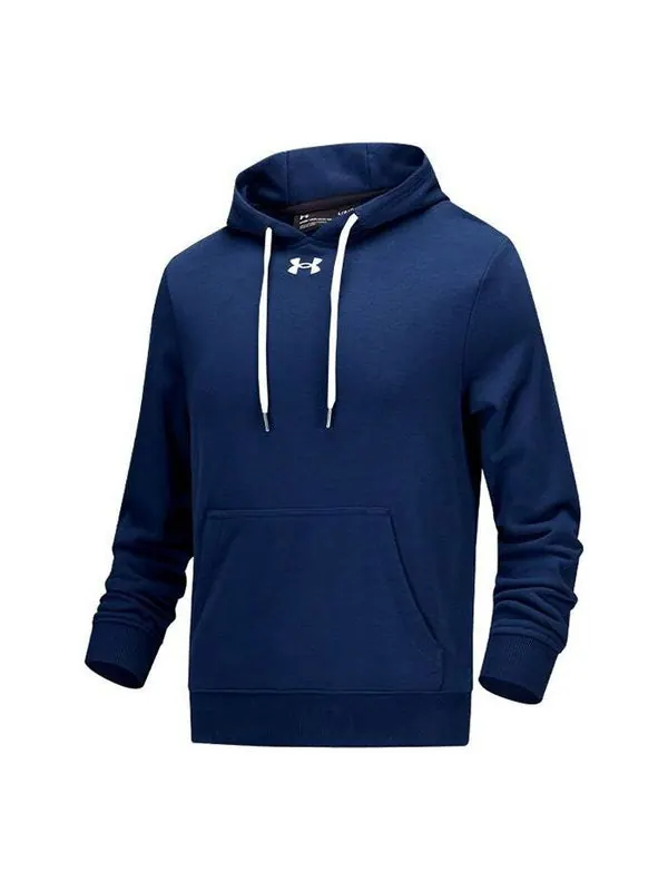 Куртка hustle fleece hoodie 'college blue' Under Armour — изображение 1 из 4, синий