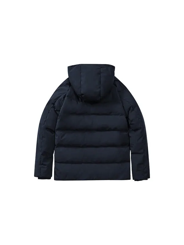 Куртка logo training hooded down jacket 'black white' Under Armour — изображение 2 из 4, черный/белый