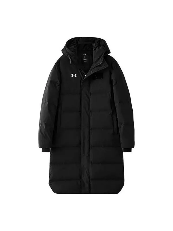 Куртка long puffer jacket 'black' Under Armour — изображение 1 из 4, черный