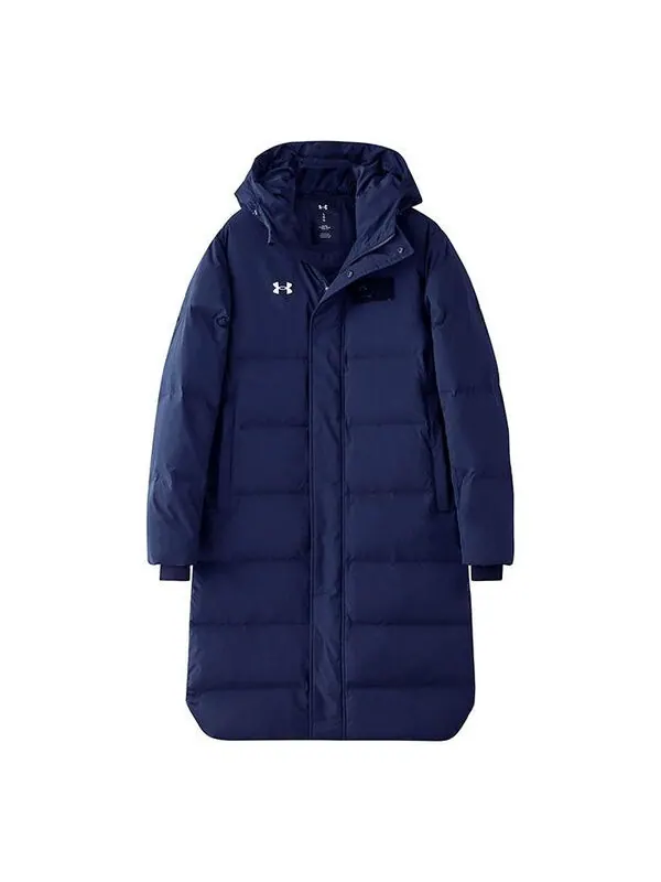 Куртка long puffer jacket 'college blue' Under Armour — изображение 1 из 4, синий