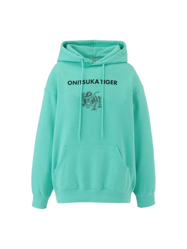 Толстовка graphic hoodie 'green' Onitsuka Tiger
