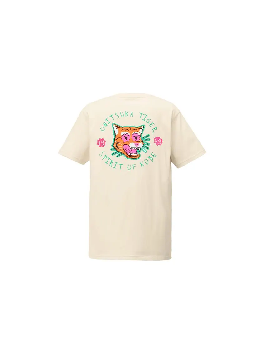 Футболка Onitsuka Tiger Graphic T-shirt 'Off White' — изображение 2 из 2, бежевый