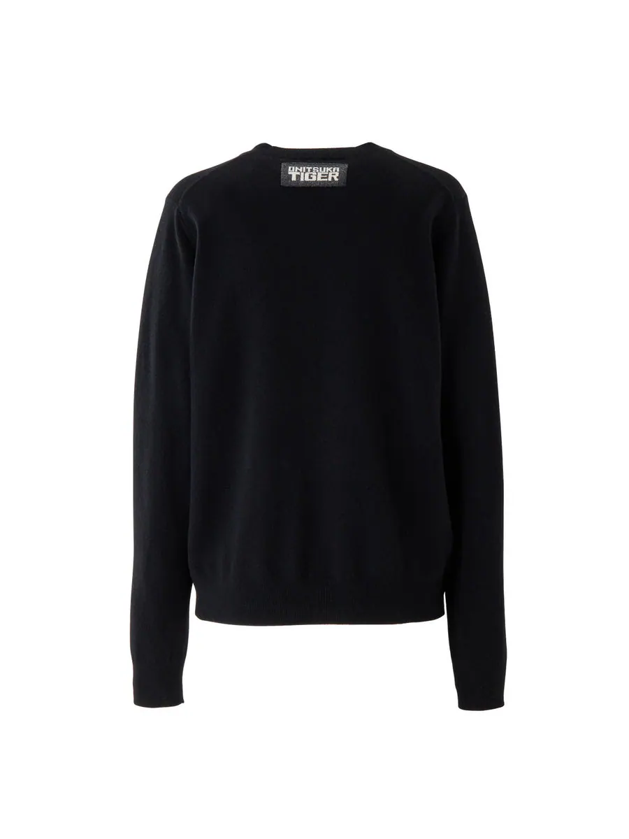 Свитер Onitsuka Tiger Knit Sweater 'Black' — изображение 2 из 2, черный