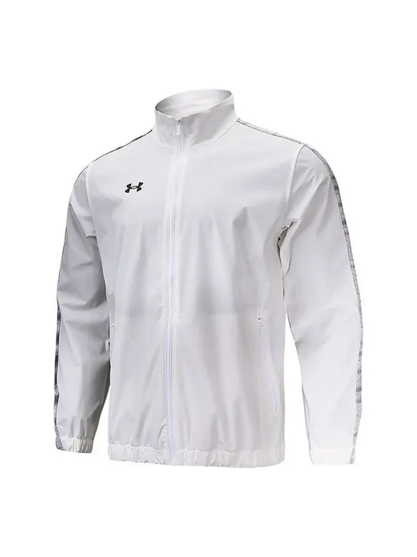 Куртка sportstyle woven full zip jacket 'white' Under Armour — изображение 1 из 4, белый