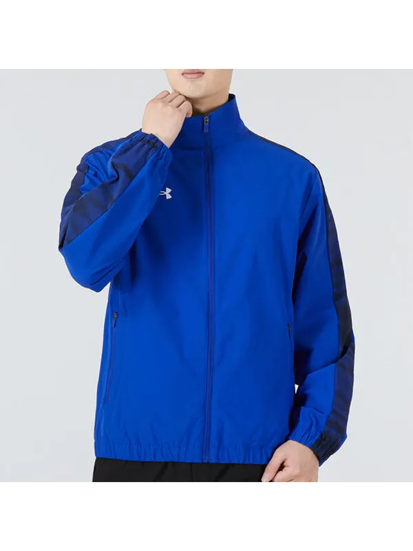 Куртка sportstyle woven full zip jacket 'blue' Under Armour — изображение 3 из 4, синий
