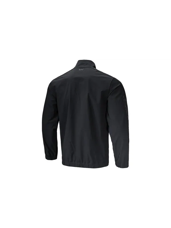 Куртка sportstyle woven full zip jacket 'black' Under Armour — изображение 2 из 4, черный