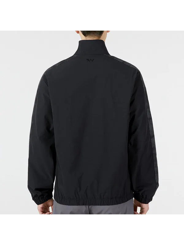 Куртка sportstyle woven full zip jacket 'black' Under Armour — изображение 4 из 4, черный