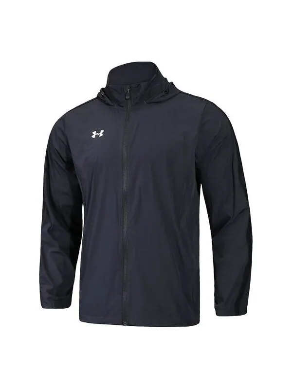 Куртка hooded sports woven jacket 'black' Under Armour — изображение 1 из 2, черный
