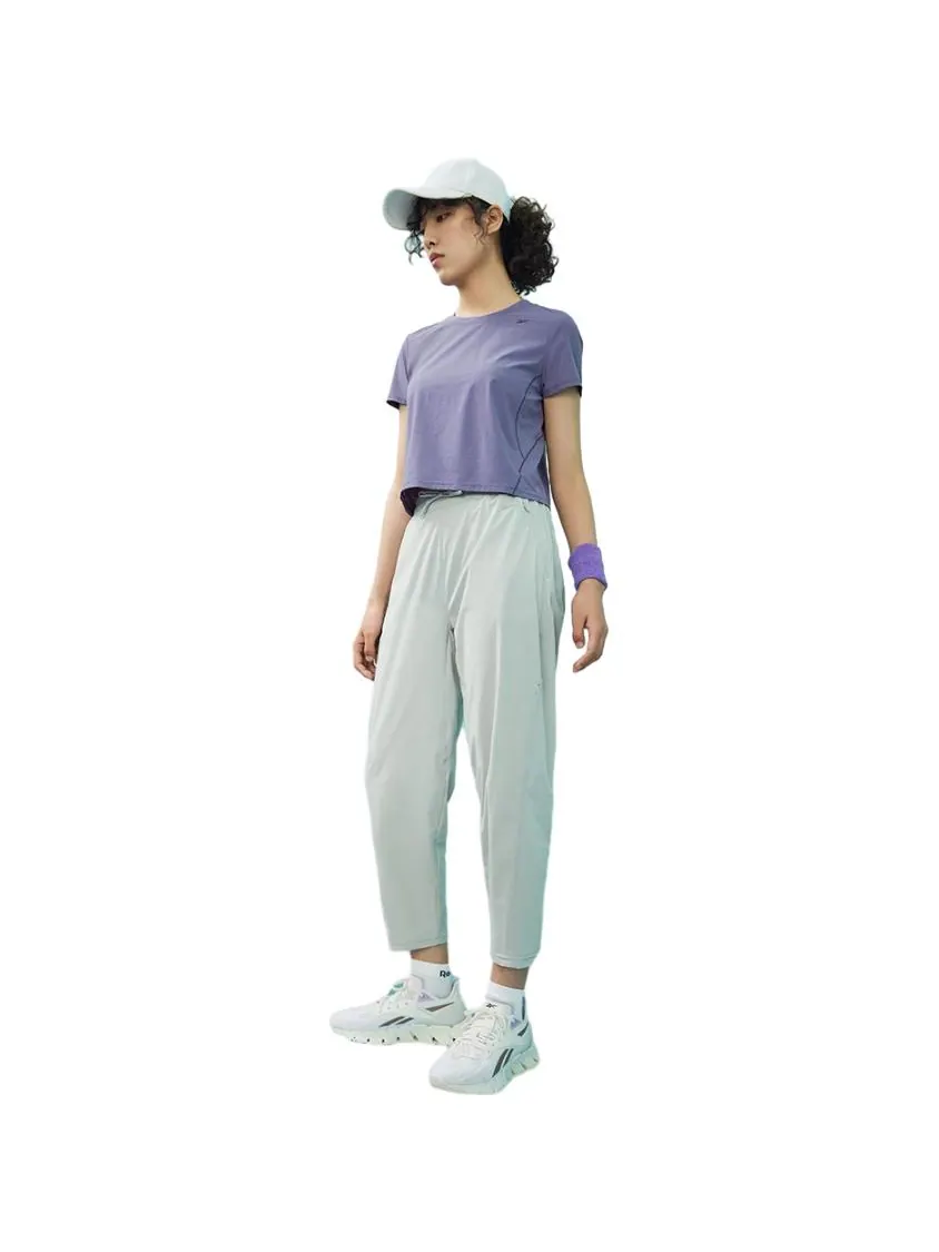 Футболка (WMNS) Reebok Sportswear Short Sleeve T-shirt 'Purple' — изображение 2 из 4, фиолетовый