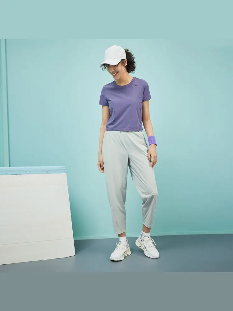 Футболка (WMNS) Reebok Sportswear Short Sleeve T-shirt 'Purple' — изображение 3 из 4, фиолетовый