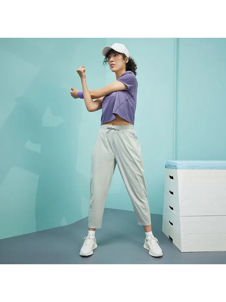 Футболка (WMNS) Reebok Sportswear Short Sleeve T-shirt 'Purple' — изображение 4 из 4, фиолетовый