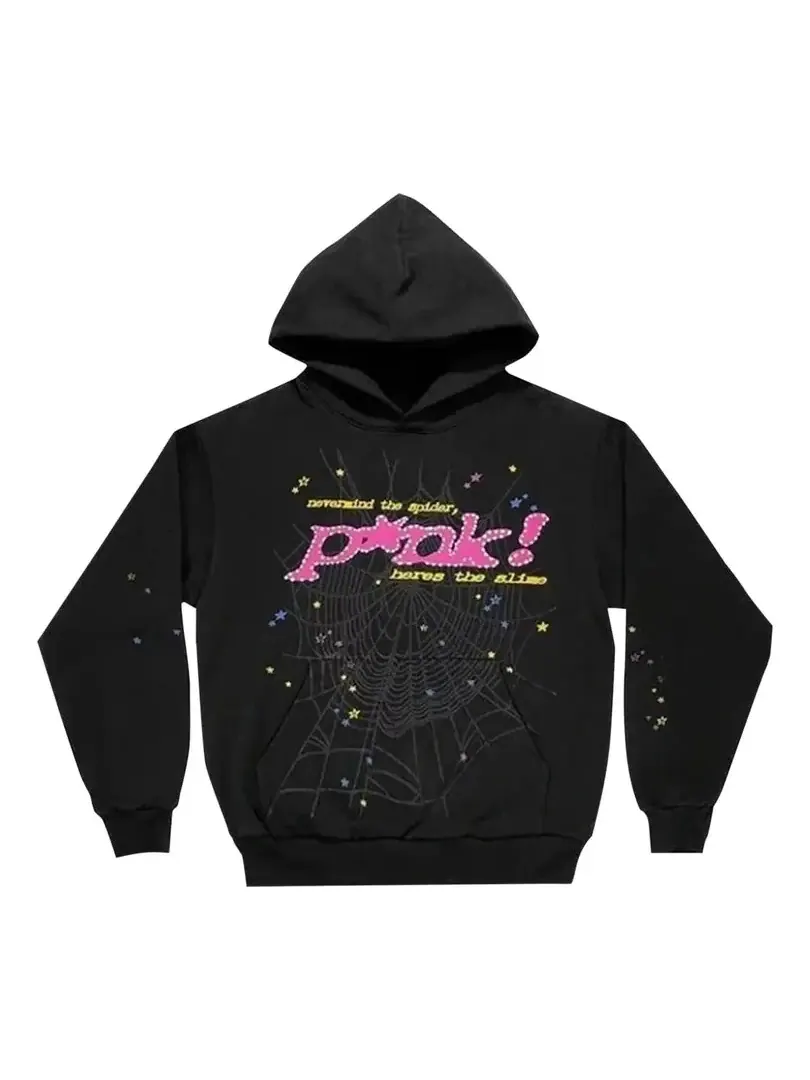 Худи Sp5der P*nk Hoodie 'Black' — изображение 1 из 1, черный