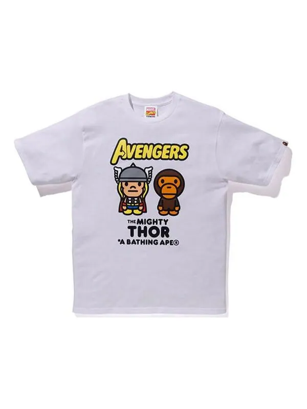 Футболка x marvel milo mighty thor tee 'white' A Bathing Ape — изображение 1 из 2, белый