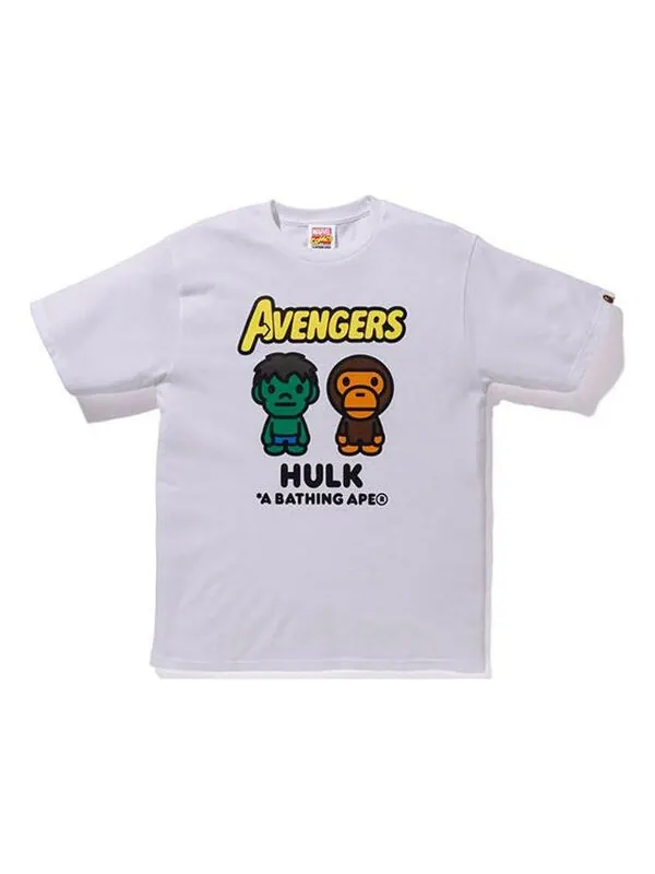 Футболка x marvel milo the hulk t-shirt 'white' A Bathing Ape — изображение 1 из 2, белый