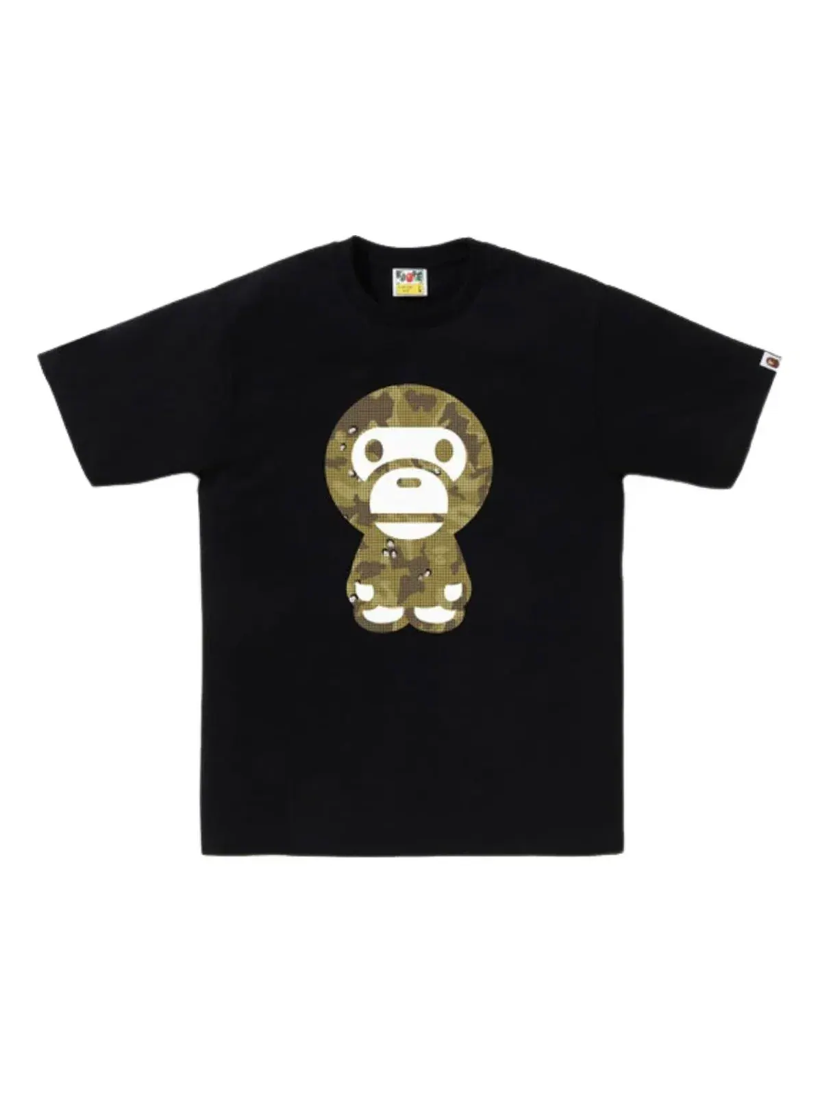 Футболка A Bathing Ape Bitmap Big Baby Milo Tee 'Black' 2K80-110-009-BLACK — изображение 1 из 2, черный