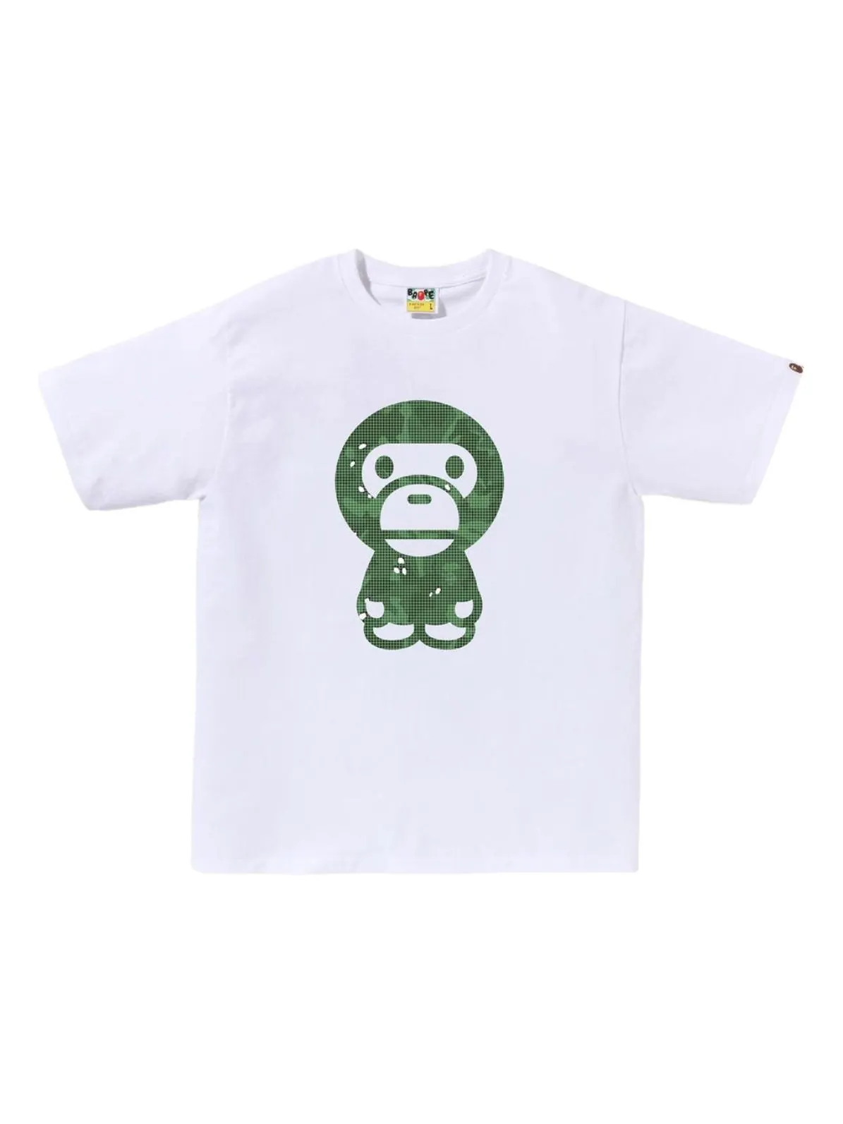Футболка A Bathing Ape Bitmap Big Baby Milo Tee 'White' — изображение 1 из 2, белый