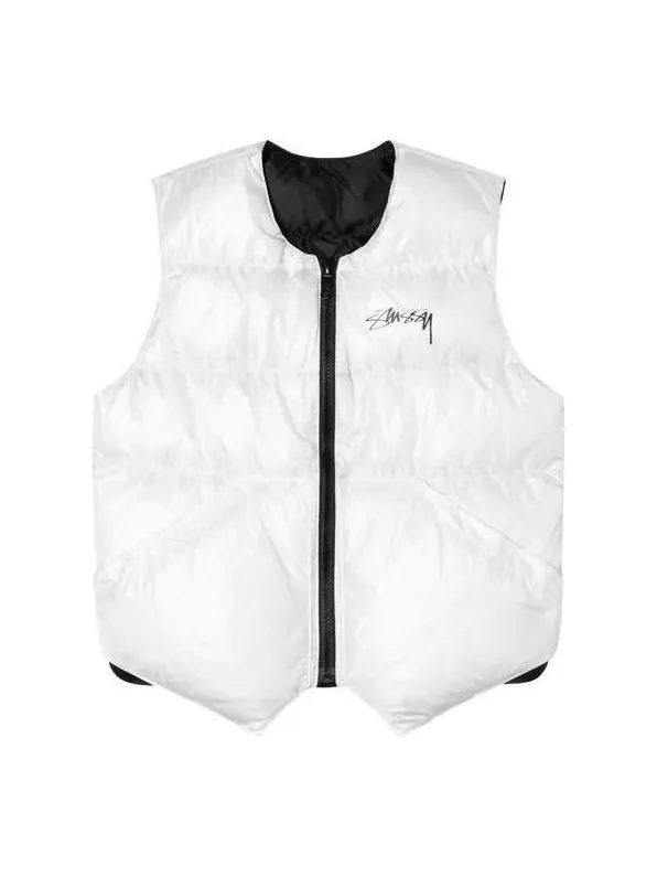 Жилет Stussy x OL CDW Reversible Down Vest 'White Black' — изображение 1 из 1, белый