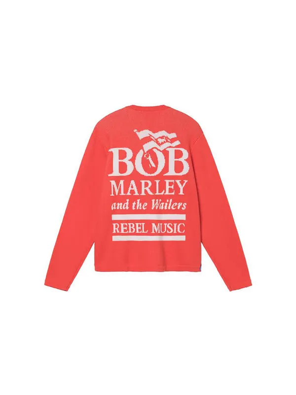 Свитер bob marley sweater 'red' Stussy — изображение 2 из 2, красный