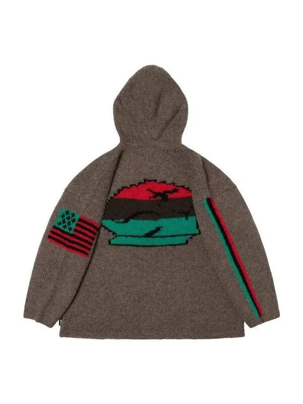 Куртка x denim tears sweater 'grey' Stussy — изображение 1 из 4, серый
