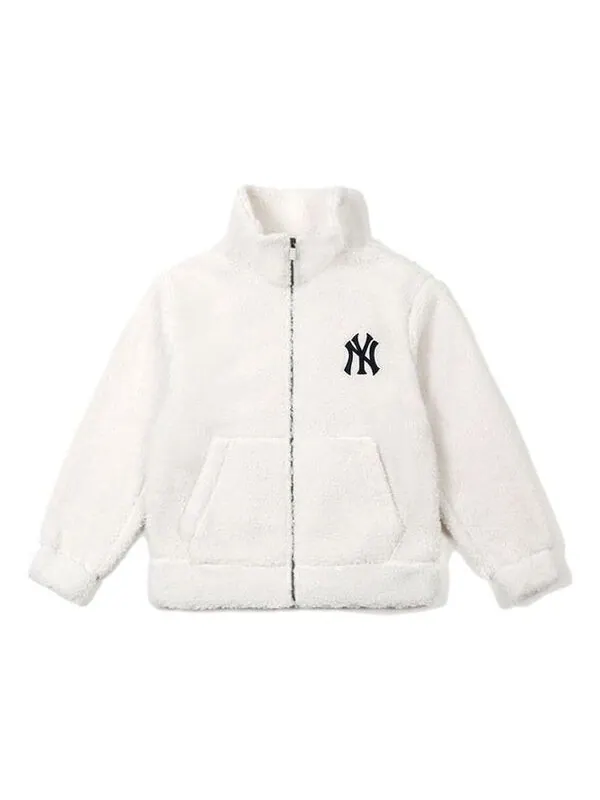 Куртка MLB New York Yankees Lambs Wool Jacket Unisex White — белый