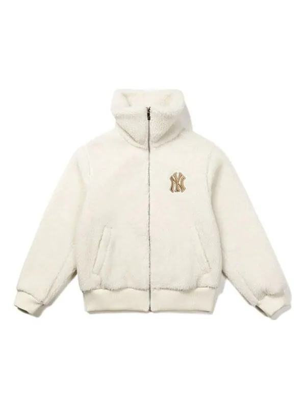 Куртка MLB New York Yankees Lambs Wool Jacket Unisex White — белый