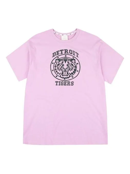 Футболка MLB Cartoon Series Round Neck Tee 'Pink' — фиолетовый