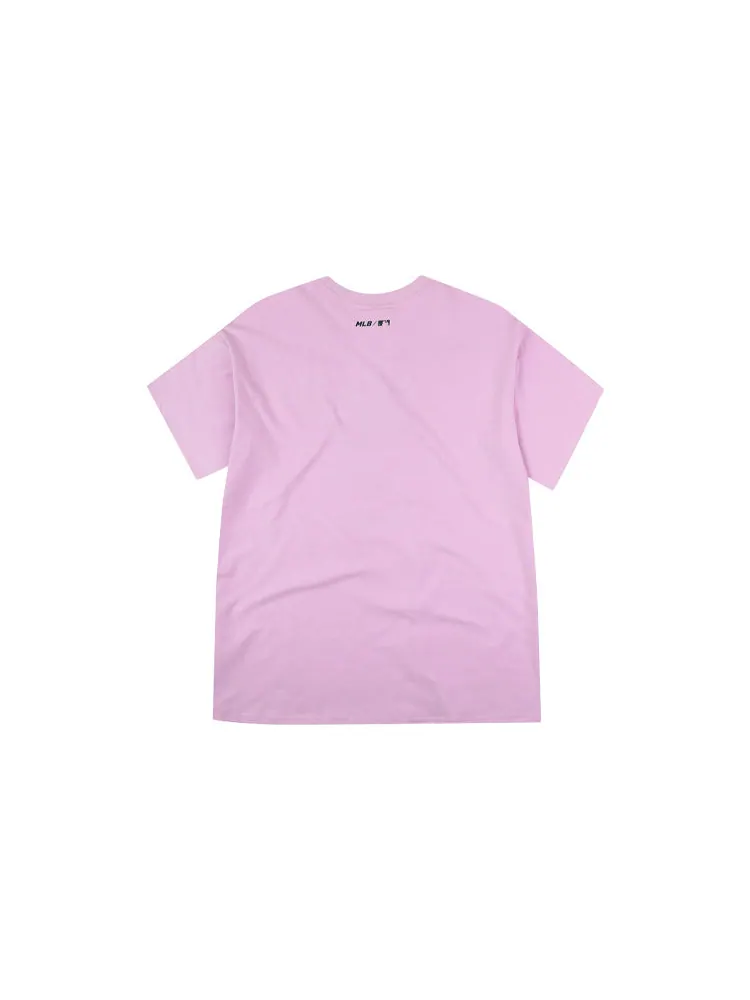Футболка MLB Cartoon Series Round Neck Tee 'Pink' — изображение 2 из 4, мульти