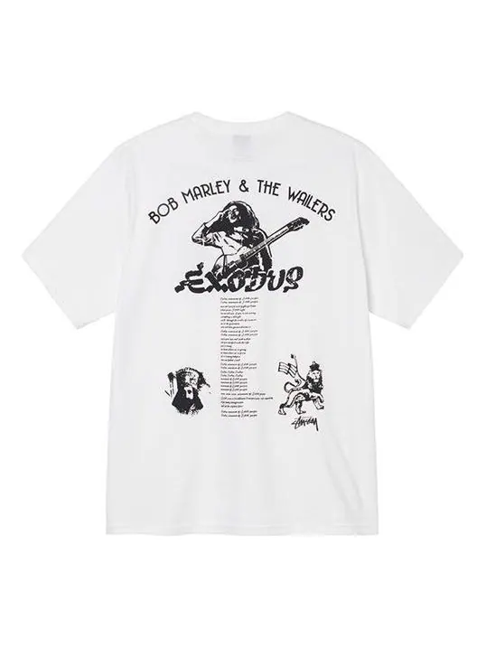 Футболка Stussy x Bob Marley & The Wailers Gear Exodus T-Shirt 'White' — изображение 1 из 2, белый