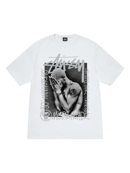 Футболка Stussy x Metalheadz logo SS24 T-Shirt 'White' — изображение 1 из 1, белый