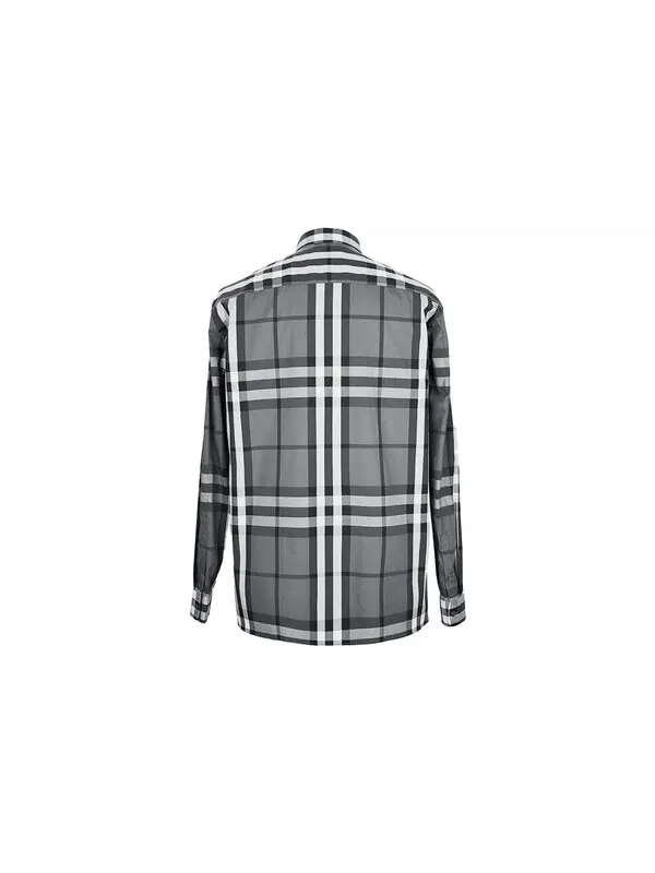 Рубашка Burberry Plaid Long Sleeve Shirt — изображение 2 из 3, серый