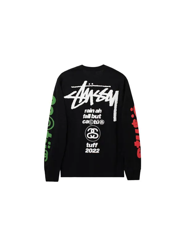 Футболка x cactus plant flea market sport long-sleeve tee 'black' Stussy — изображение 2 из 2, черный