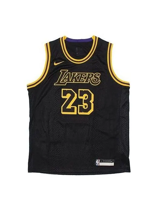 Майка (PS) Nike x NBA LA Lakers Jerseys 'LeBron James 23' — изображение 1 из 4, черный/желтый