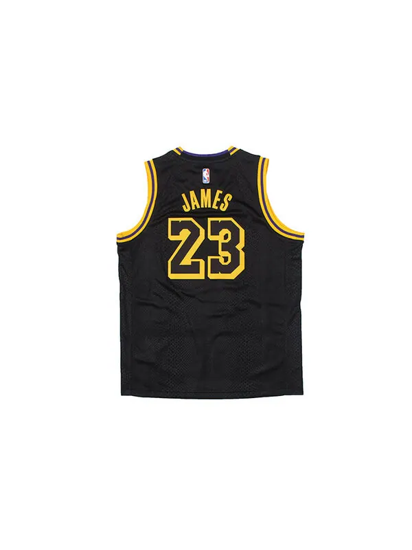 Майка (PS) Nike x NBA LA Lakers Jerseys 'LeBron James 23' — изображение 2 из 4, черный/желтый