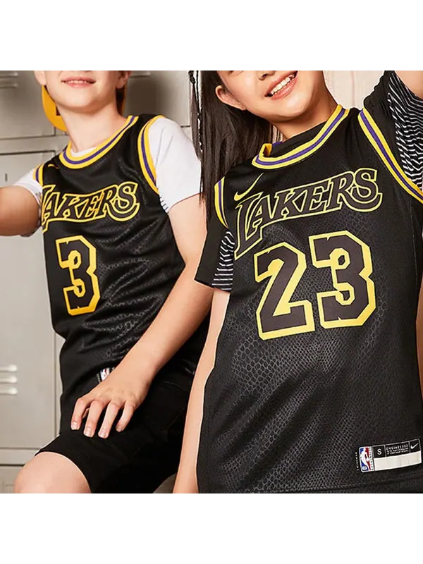 Майка (PS) Nike x NBA LA Lakers Jerseys 'LeBron James 23' — изображение 4 из 4, черный/желтый