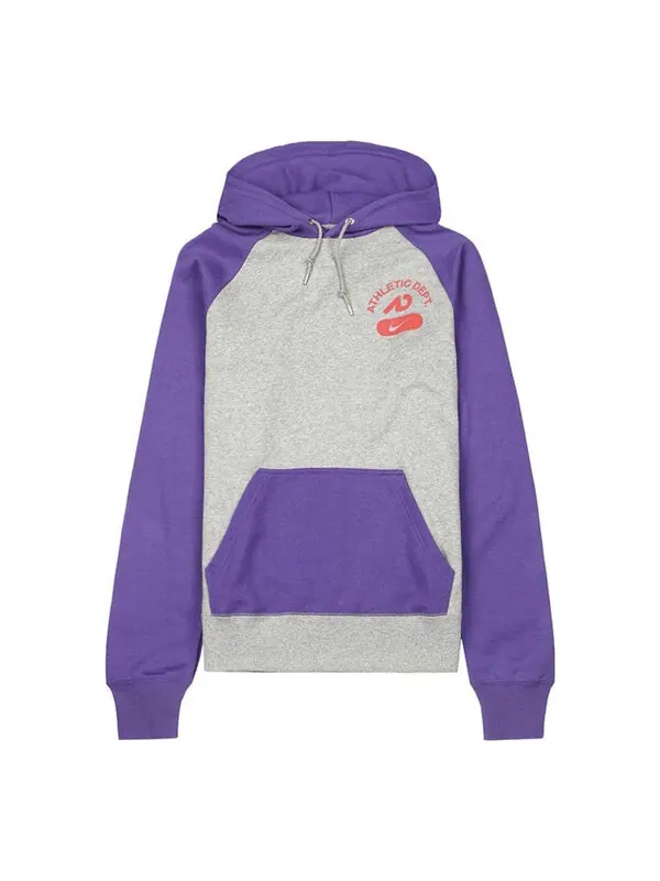 Толстовка Nike Logo Athletic Daily Casual Hoodie 'Purple Grey' — изображение 1 из 4, фиолетовый/серый