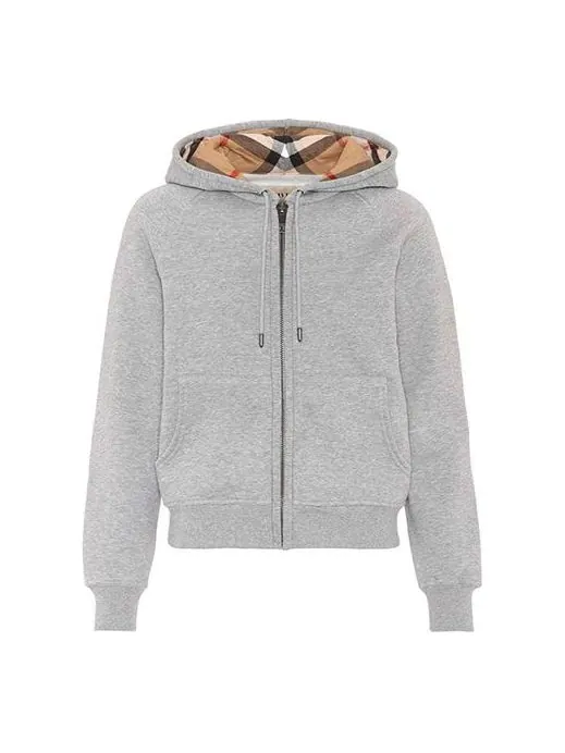 Куртка Burberry Zipper hooded Casual Jacket 'Gray', женская — изображение 1 из 4, серый