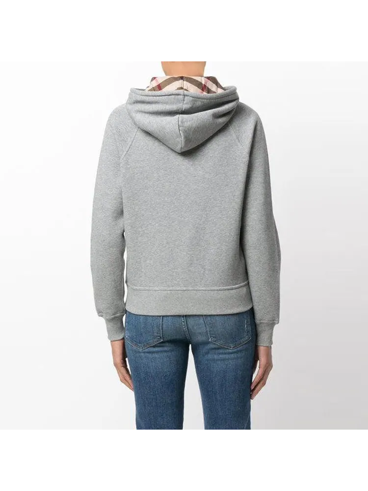 Куртка Burberry Zipper hooded Casual Jacket 'Gray', женская — изображение 3 из 4, серый