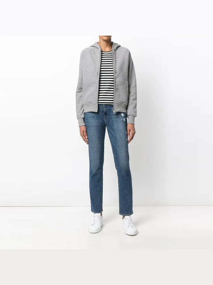 Куртка Burberry Zipper hooded Casual Jacket 'Gray', женская — изображение 4 из 4, серый