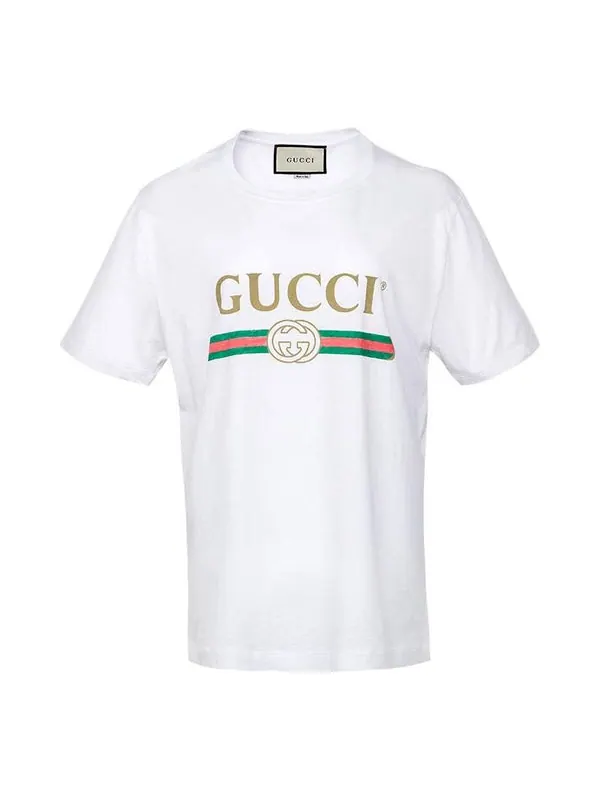 Футболка Gucci Washed Jersey Oversize T-Shirt — изображение 1 из 4, белый