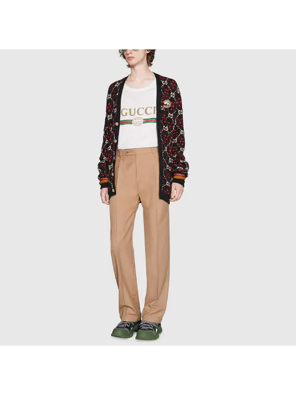 Футболка Gucci Washed Jersey Oversize T-Shirt — изображение 4 из 4, белый