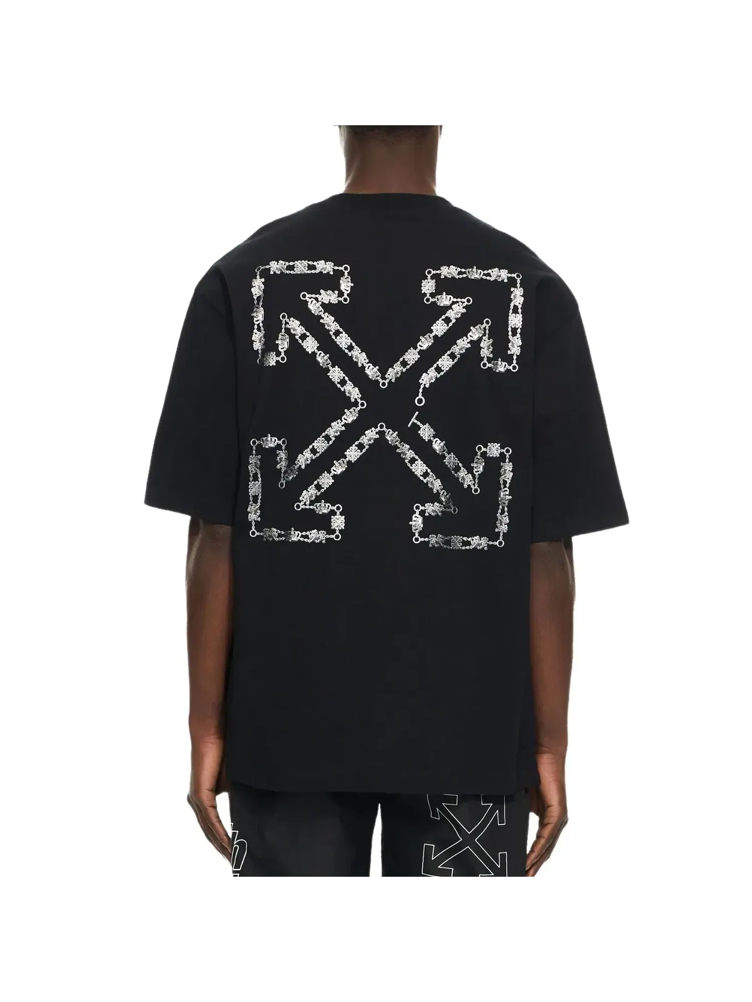 Футболка Off-White Chain Arrow Skate 'Black' 44MAA120S26J004001 — изображение 2 из 2, черный