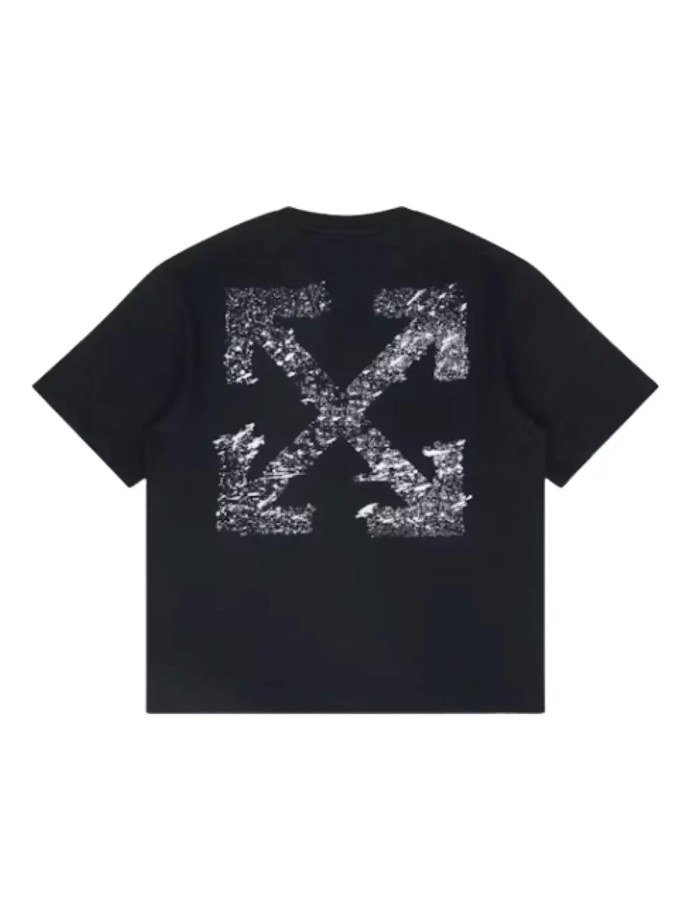 Футболка Off-White с рисунком в виде брызг краски и стрелок — изображение 1 из 2, черный