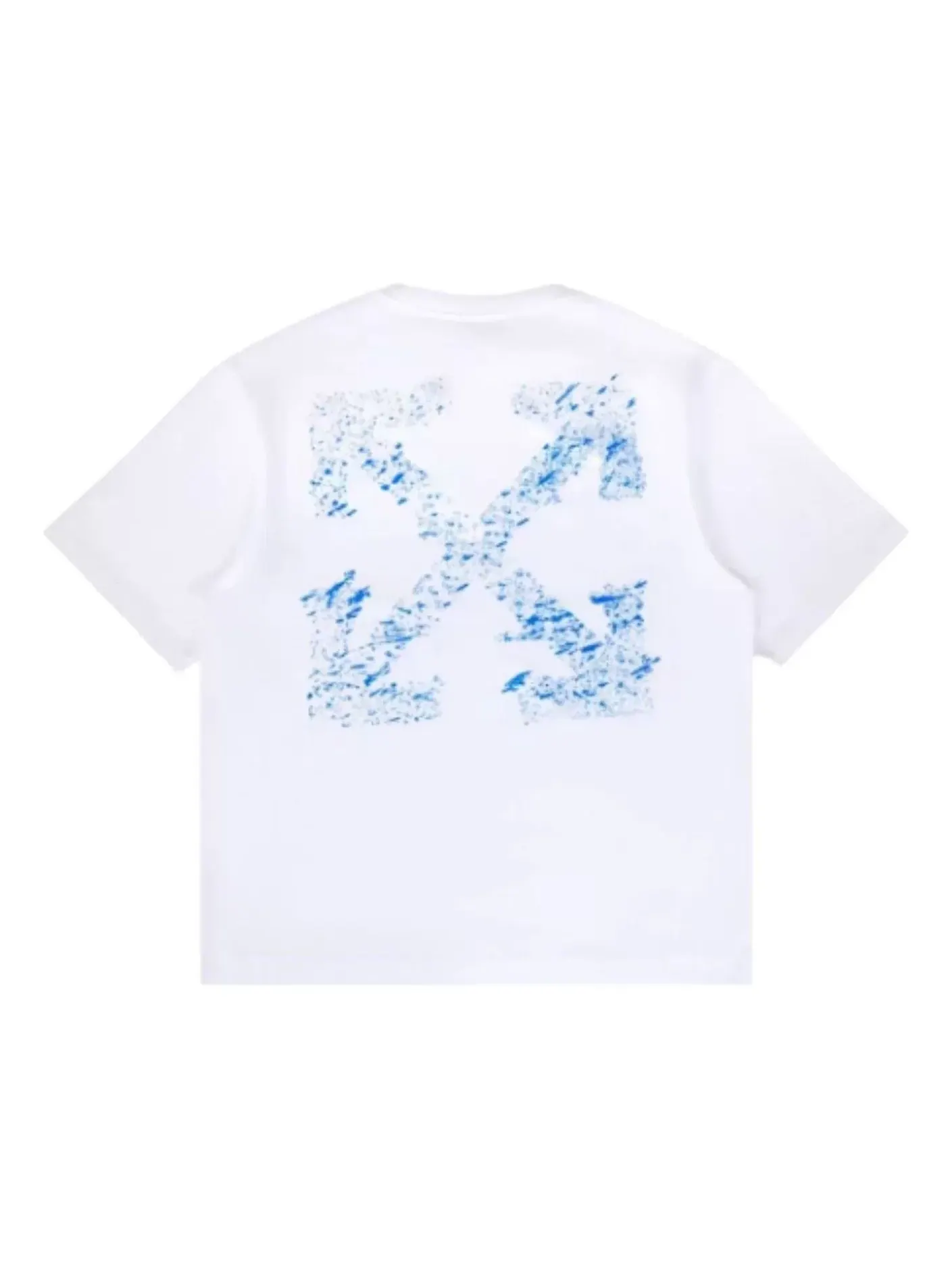 Футболка Off-White с рисунком в виде брызг краски и стрелок — изображение 1 из 2, белый