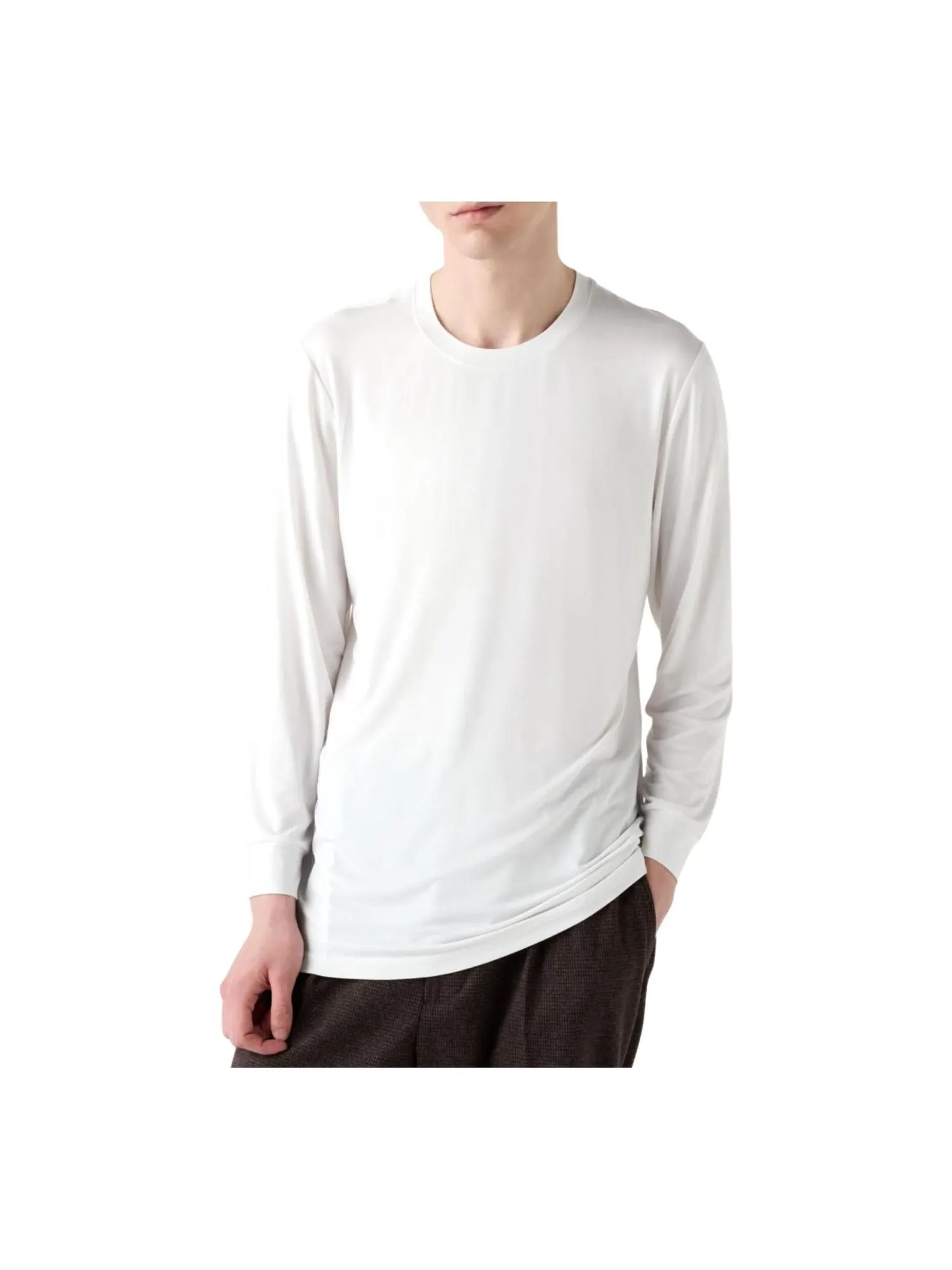Футболка UNIQLO HEATTECH с круглым вырезом и рукавом 3/4