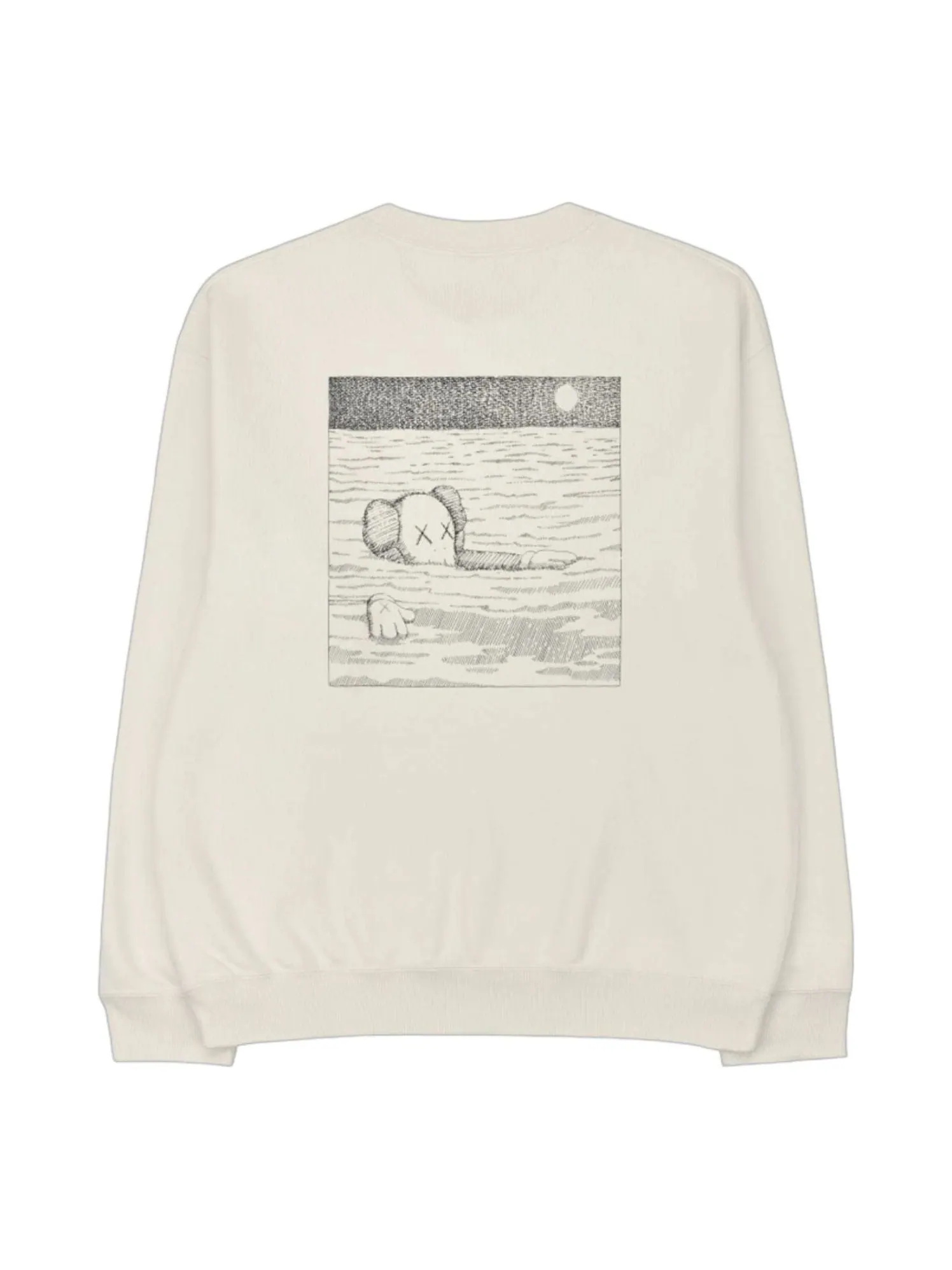 Футболка UNIQLO x KAWS Graphic Sweatshirt 'Beige'